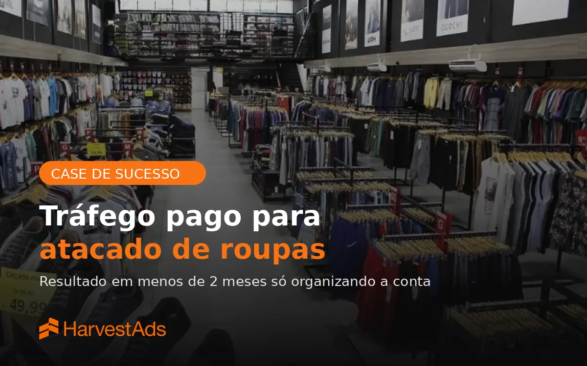 Case de tráfego pago para atacado de roupas – Harvest Ads